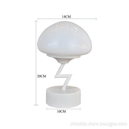 Modern Style Cloud And Lighting Shaped Desk Lamp Adjustable Little Night Light Bedroom